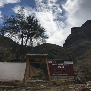 Entrance to Pisac Ruins (Huaca) in Pisac, Peru