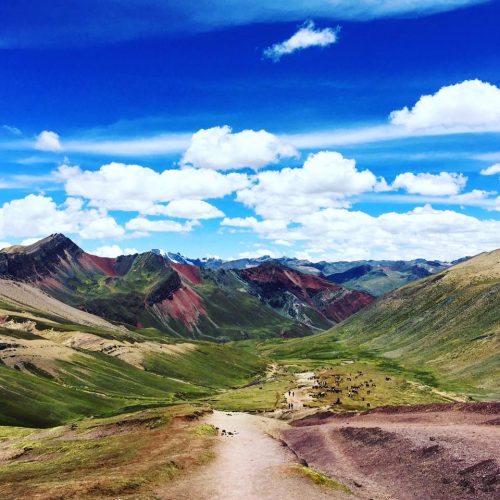 Hiking up Rainbow Mountain, Peru