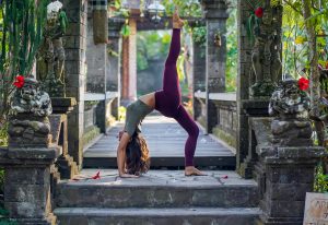 Lacey Hicox Yoga Bridge Pose in Bali