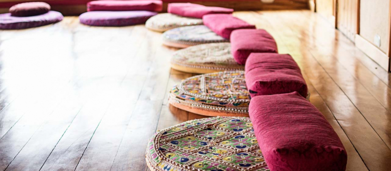 Tara Temple meditation setup in Guatemala